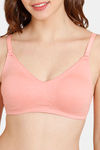 Rosaline Everyday Double Layered Non-Wired 3/4th Coverage  T-Shirt Bra - Candlelight Peach — thumbnail 4